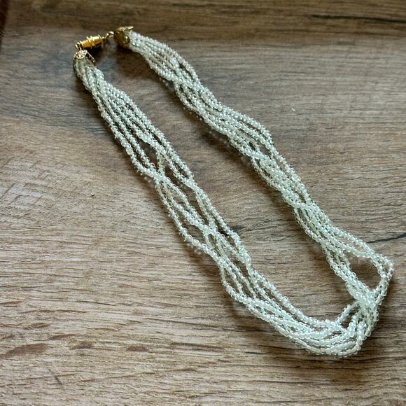 BOGO FREE VTG BEADED MYLTI 80’s necklace - Picture 1 of 5